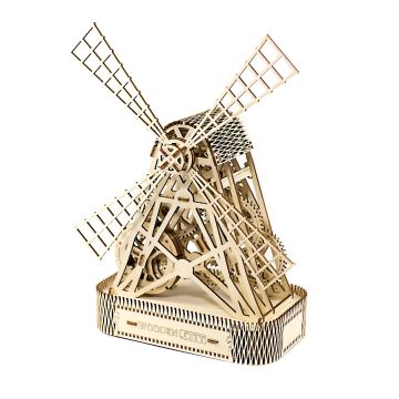Puzzle mecanic 3D Moara, Wooden.City