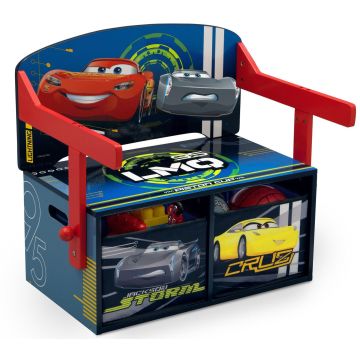 Mobilier 2 in 1 pentru depozitare jucarii Cars Team
