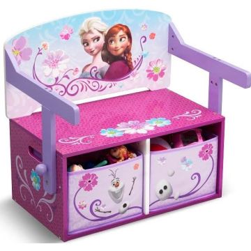 Mobilier 2 in 1 pentru depozitare jucarii Disney Frozen