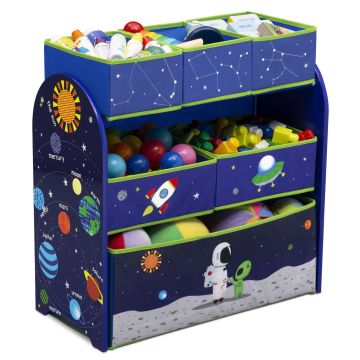 Organizator jucarii cu cadru din lemn Astronaut