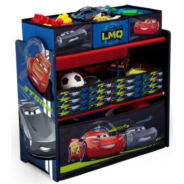 Organizator jucarii cu cadru din lemn Cars Team