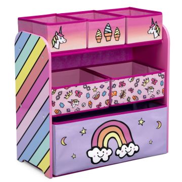Organizator jucarii cu cadru din lemn Rainbow