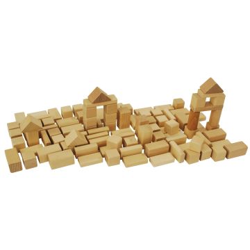 Cuburi de construit din lemn natur, HEROS (Eichorn), 2,5 cm, 50 buc