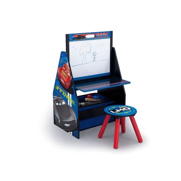 Set 2 in 1 organizator si birou cu tablita si scaun Cars 3 Activity Center