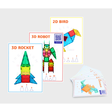 Set carduri cu provocari pentru seturile magnetice de constructie