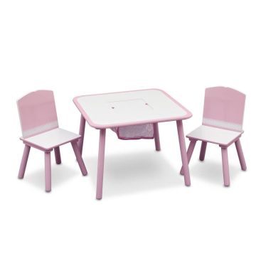 Set masuta multifunctionala si 2 scaunele Love Girl