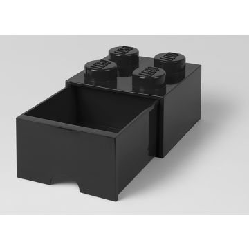 Cutie depozitare LEGO 2x2 cu sertar, negru (40051733)