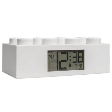 Ceas desteptator LEGO caramida alba  (7001026)