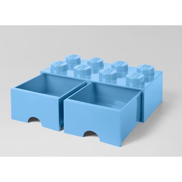 Cutie depozitare LEGO 2x4 cu sertare,albastru deschis (40061736)