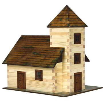 Set constructie arhitectura Biserica, 213 piese din lemn, Walachia