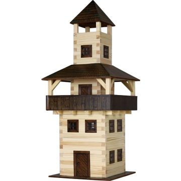 Set constructie arhitectura Turn, 276 piese din lemn, Walachia