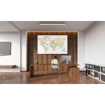 Harta lumii puzzle 3D de perete (XL), Wooden.City