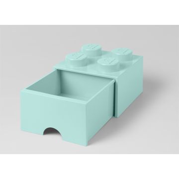 Cutie depozitare LEGO 2x2 cu sertar, aqua (40051742)