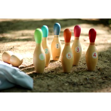 Set bowling din lemn FSC, 3+ MAMAMEMO