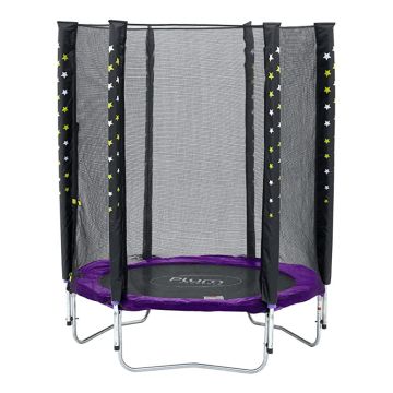 Set Trambulina Cu Plasa De Protectie Junior 140 Cm PLUM