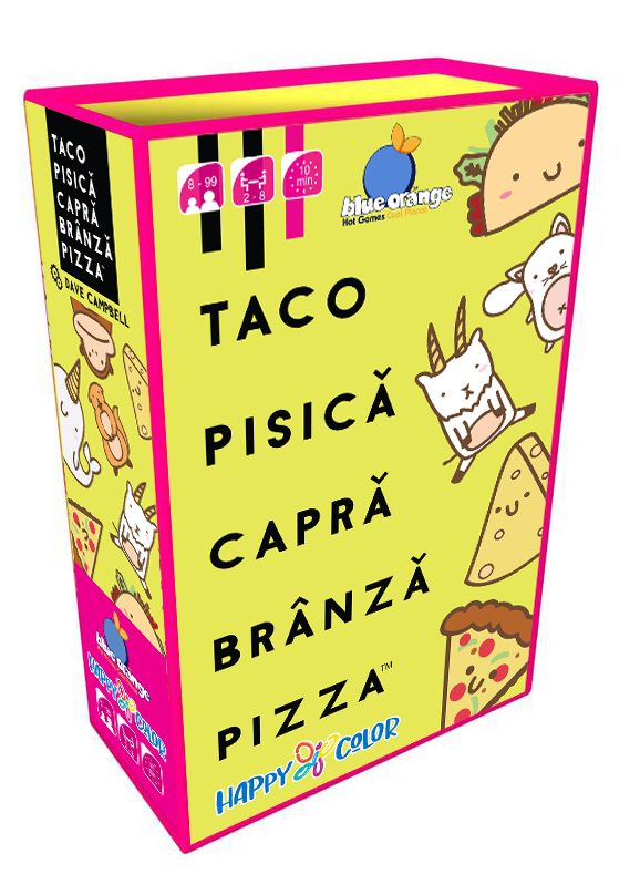 Joc de rapiditate si logica TACO PISICA CAPRA BRANZA PIZZA, Blue