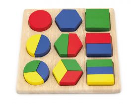 Puzzle sortator cu forme geometrice si fractii, Viga