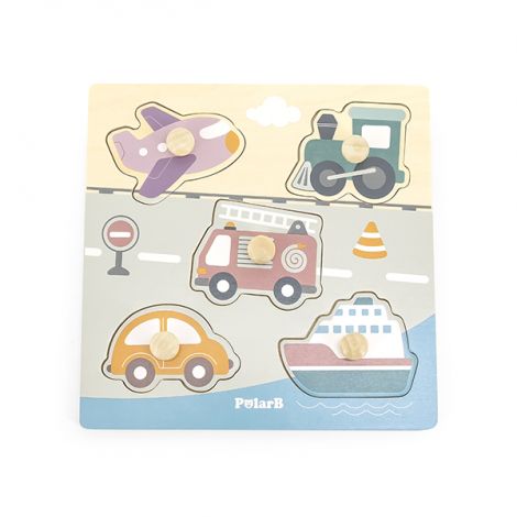 Puzzle cu manere Transport, PolarB Viga