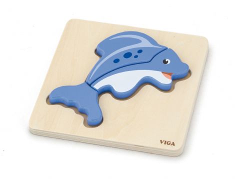 Puzzle din lemn - delfin, Viga