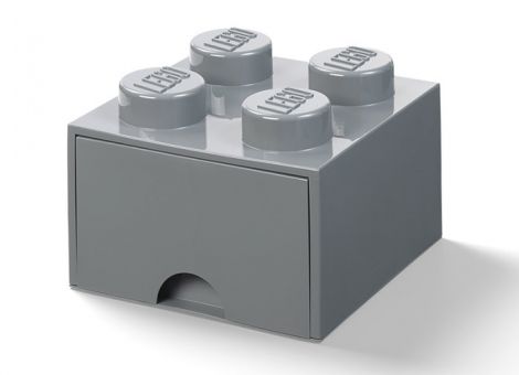 Cutie depozitare LEGO 2x2 cu sertar, gri inchis (40061754)