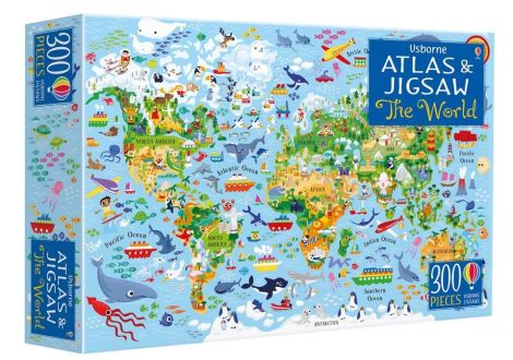 World atlas and jigsaw (puzzle de podea harta lumii), Usborne