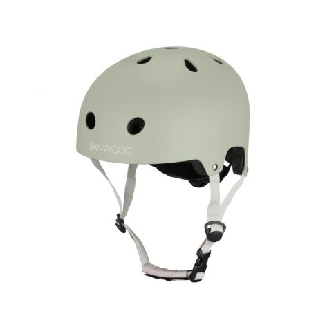 Casca de protectie, Banwood, cu captusala din spuma, din ABS, verde olive, 3 ani+