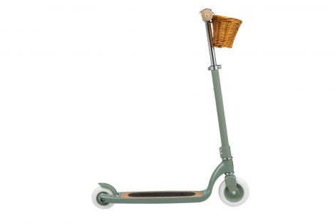Trotineta copii, Banwood Maxi, inaltime reglabila, cadru aluminiu, verde, 6 ani+