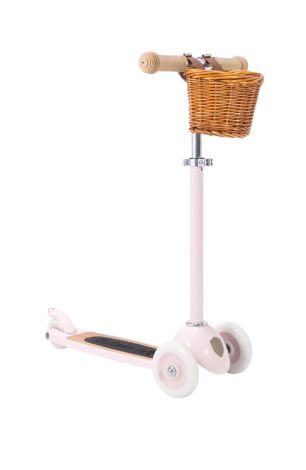 Trotineta cu trei roti, Banwood, inaltime reglabila, cadru aluminiu, roz, 3 ani+