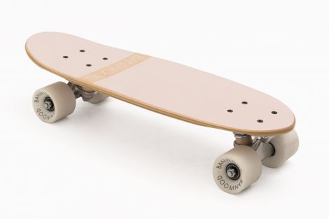 Skateboard Banwood, din lemn natural, roz, 3 ani+