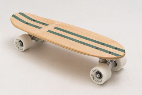 Skateboard Banwood, din lemn natural, verde, 3 ani+