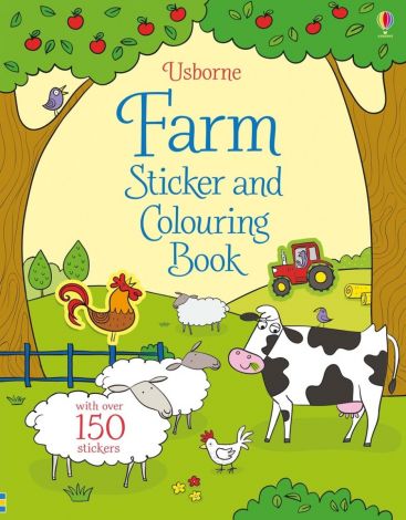Farm Sticker And Colouring Book, Usborne