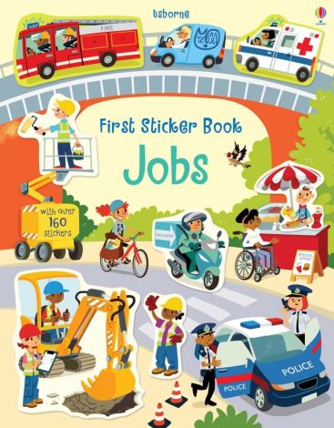 Carte cu autocolante Jobs First Sticker Books, Usborne