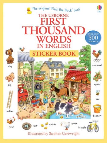 First Thousand Words in English Sticker Book, Usborne