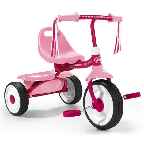 Tricicleta pliabila Radio Flyer Fold 2 Go Pink, 1-3 ani