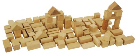 Cuburi de construit din lemn natur, HEROS (Eichorn), 2,5 cm, 50 buc
