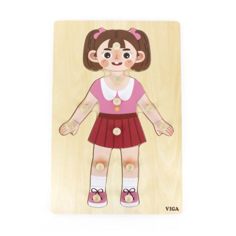 Puzzle Corpul uman - Fata,12 piese, Viga
