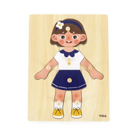Puzzle Corpul uman - Fata 7 piese Viga.