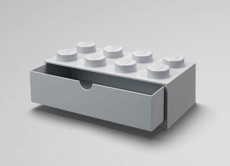 Sertar de birou LEGO 2x4 gri