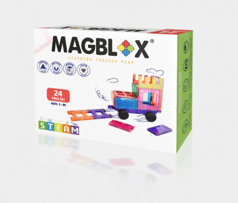 Set magnetic Magblox - 24 piese magnetice accesorii pentru constructie