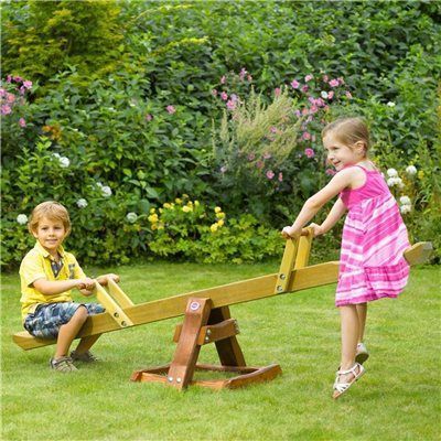 Balansoar din lemn pentru 2 copii Premium Seesaw Plum