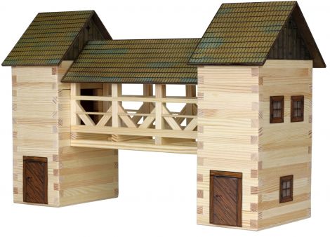 Set constructie arhitectura Pod, 259 piese din lemn, Walachia