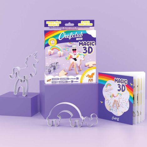 Set de forme de biscuiti Unicorn si Curcubeu 3D, Chefclub kids