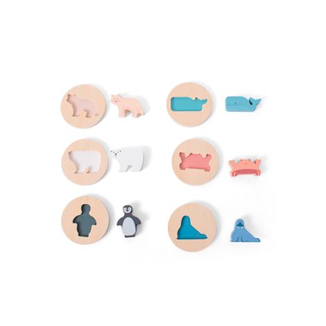 Puzzle cu forme de animale, BS Toys