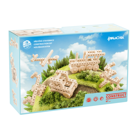 Set gama Construct format din 67 piese, pentru construit masini, animale si alte modele, Walachia