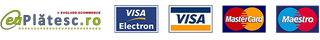 Metode de plată: EuPlătesc, Visa, Visa Electron, Mastercard, Maestro